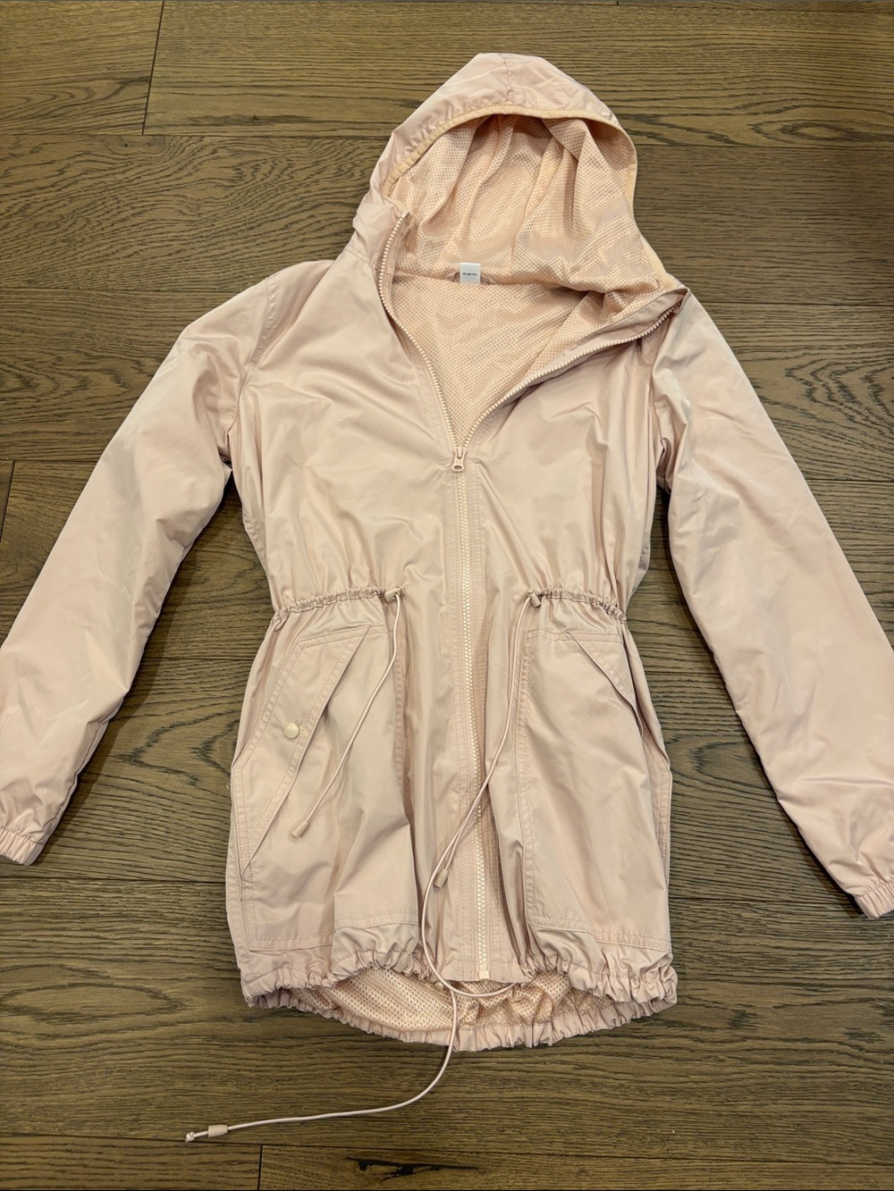 Old Navy Light Pink windbreaker Jacket with Hood and pockets